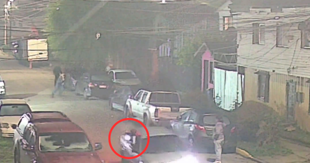 Video muestra instante de balacera ocurrida en sector Barrios Bajos de Valdivia