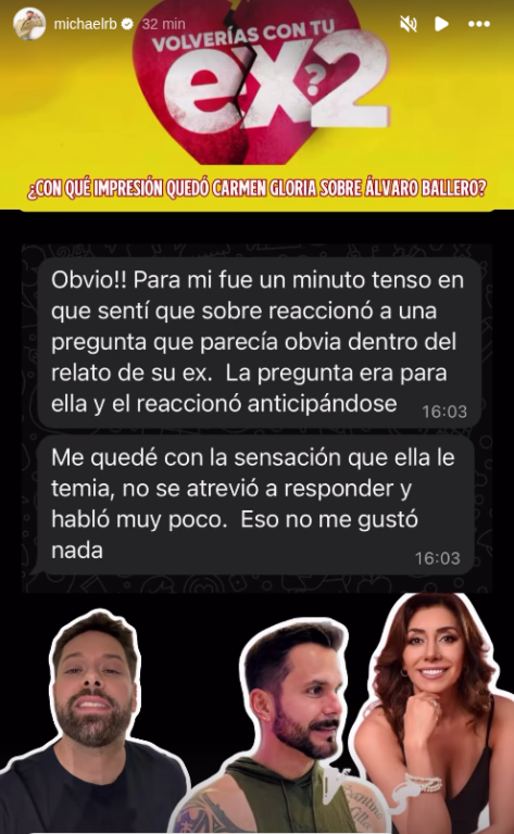 Carmen Gloria Arroyo sobre Álvaro Ballero