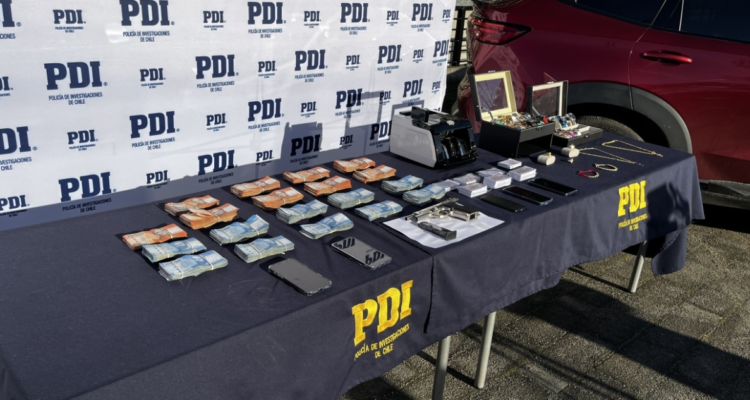 Más de $29 millones incautados: detienen a banda dedicada a prestar dinero ilegalmente en Valdivia