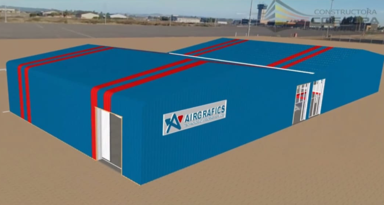 Nuevo hangar del Aeropuerto Carriel Sur | Cedida a BBCL