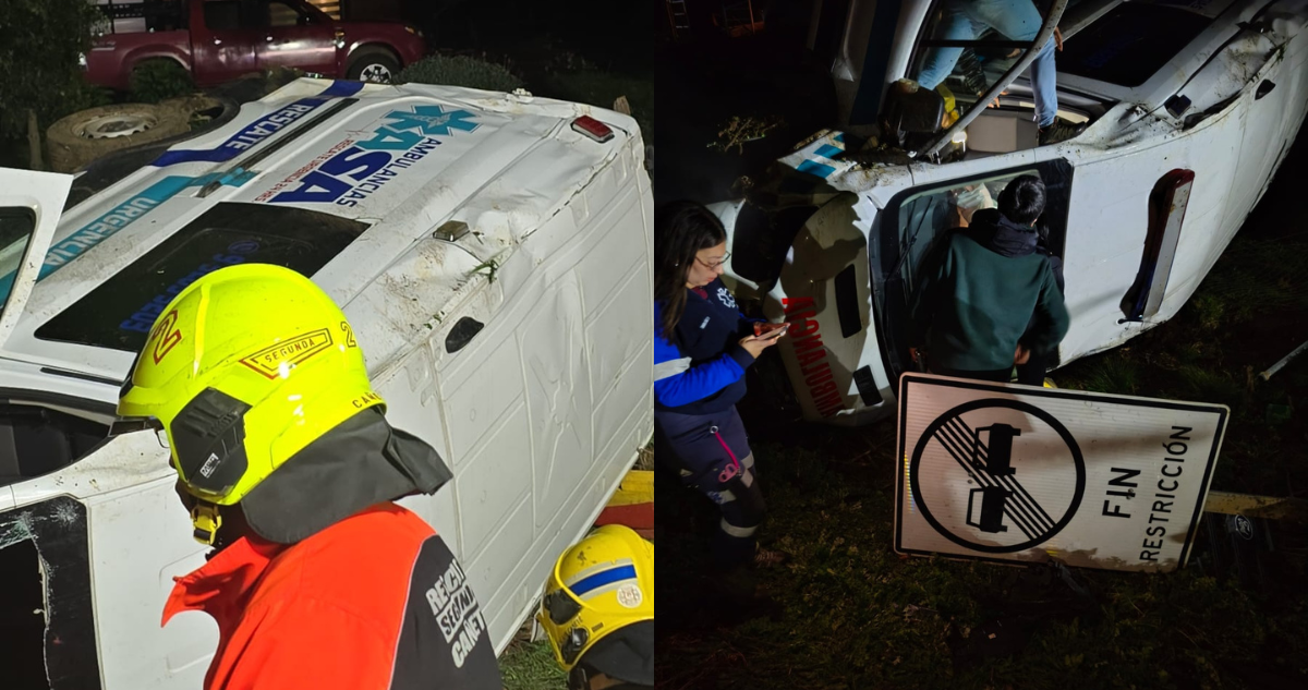 Ambulancia terminó volcada en ruta al sur de Cañete: conductor fue rescatado
