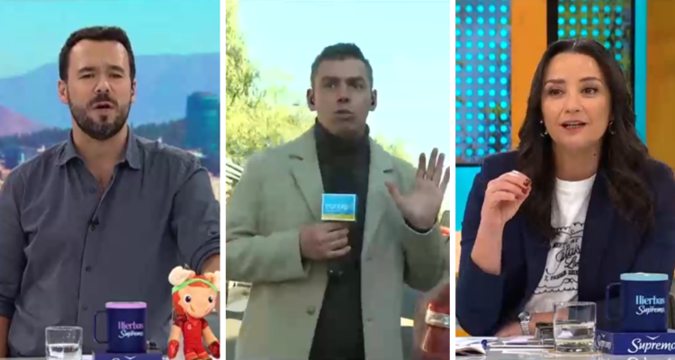 Eduardo de la Iglesia, Pancho Sanfurgo y Andrea Arístegui en matinal de CHV