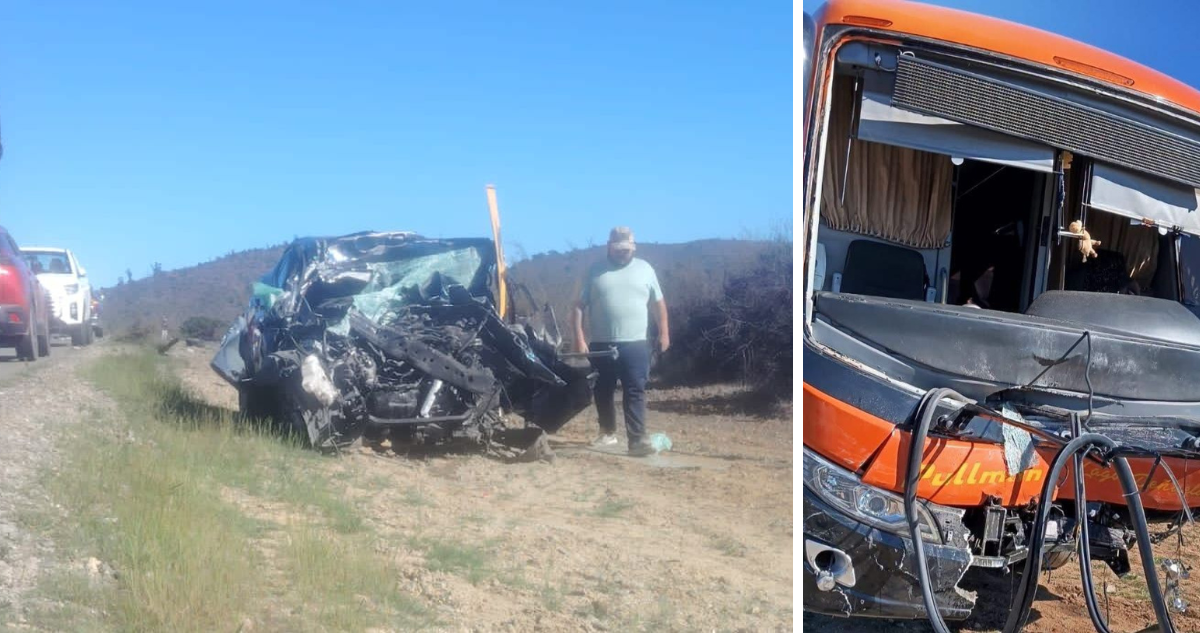 Dos personas muertas y más de 20 lesionados deja colisión entre automóvil y bus en Casablanca