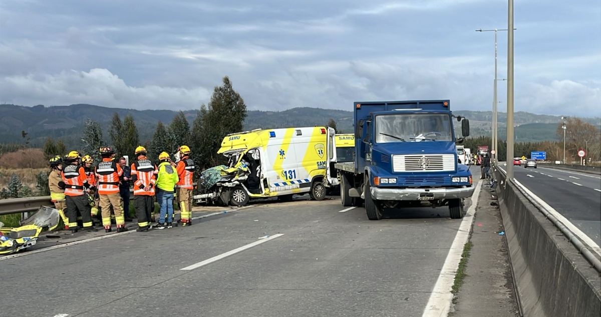 Colisión múltiple en Coronel