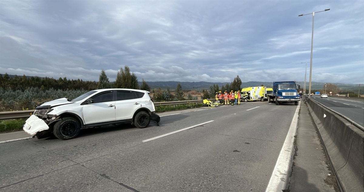Colisión múltiple en Coronel