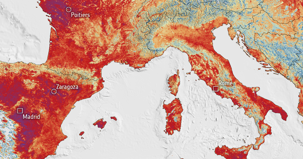 Foto del domo de calor en Europa