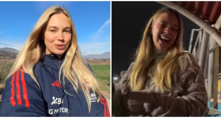 Alexandra Litvinova, novia de Alexis Sánchez, firmó autógrafos y álbumes del Mundial en Tocopilla