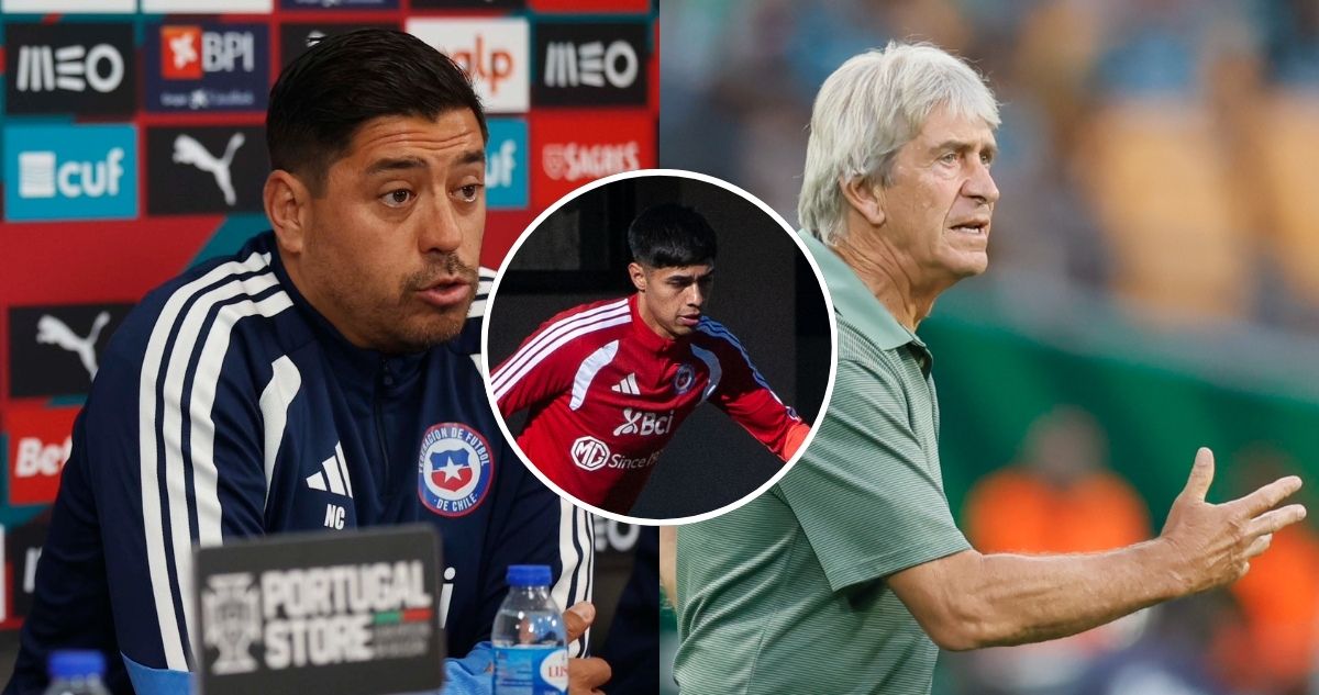 Darío Osorio Nicolás Córdova y Manuel Pellegrini en foto de La Roja