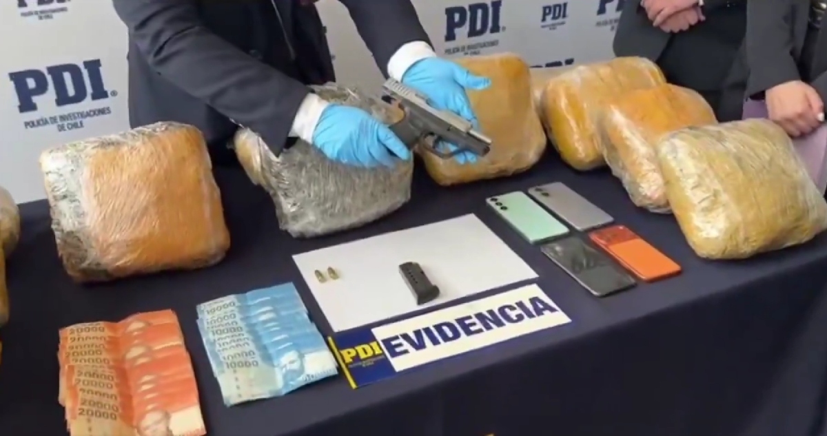 Droga incautada en Valdivia