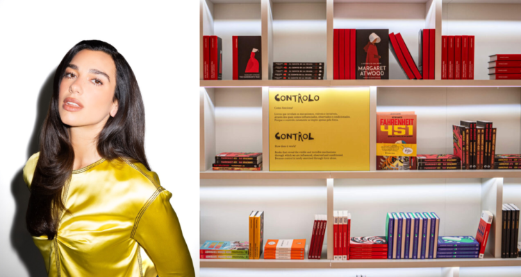 Dua Lipa lanza su Biblioteca Manifiesto en librería de Portugal con obras polémicas o censuradas