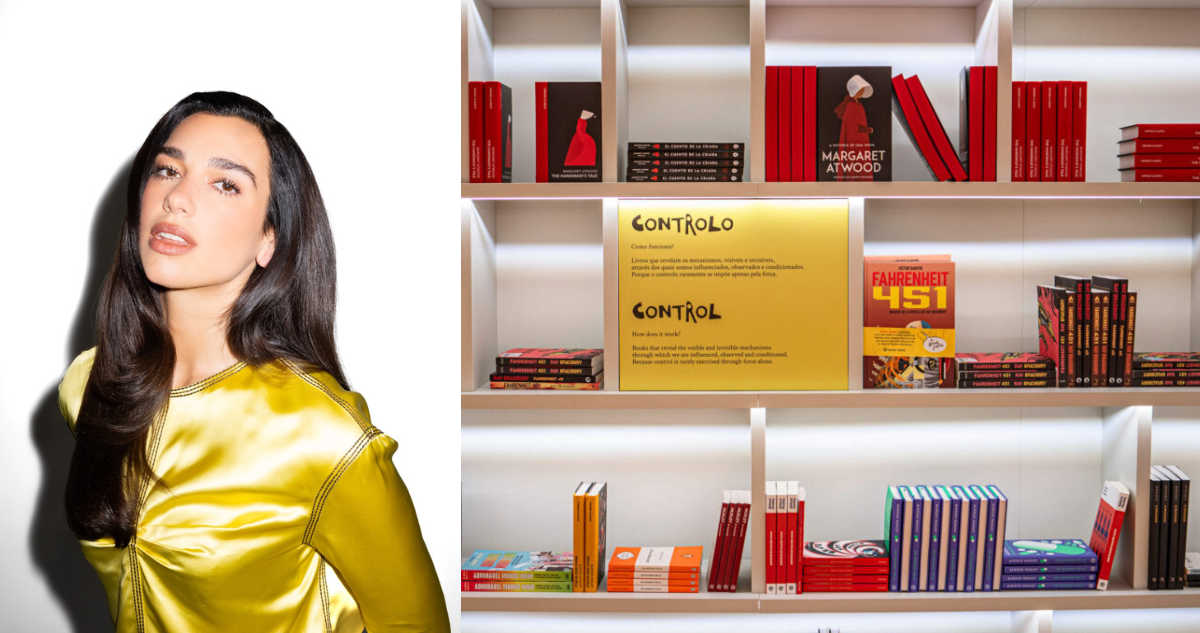 Dua Lipa lanza su Biblioteca Manifiesto en librería de Portugal con obras polémicas o censuradas