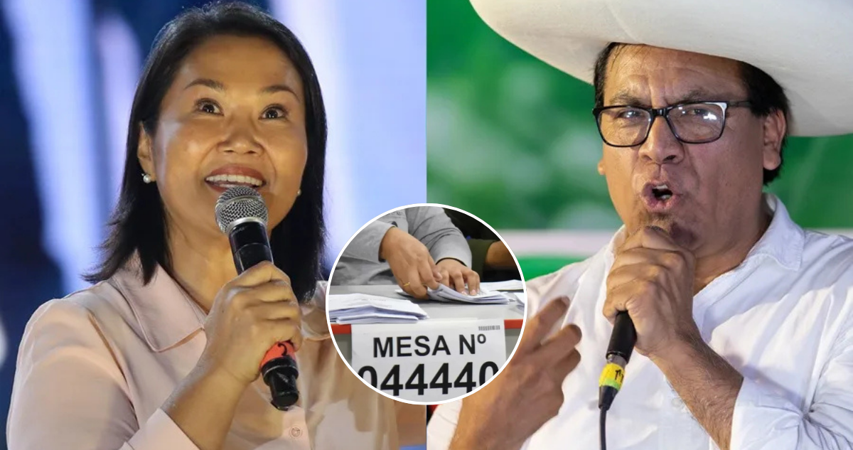 Perú procesa 100% de actas y espera resolver observaciones: Fujimori supera a Sánchez por 4.519 votos