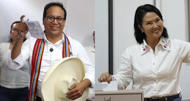Perú: aumenta ligera ventaja de Sánchez sobre Fujimori con poco más del 95% de votos contabilizados