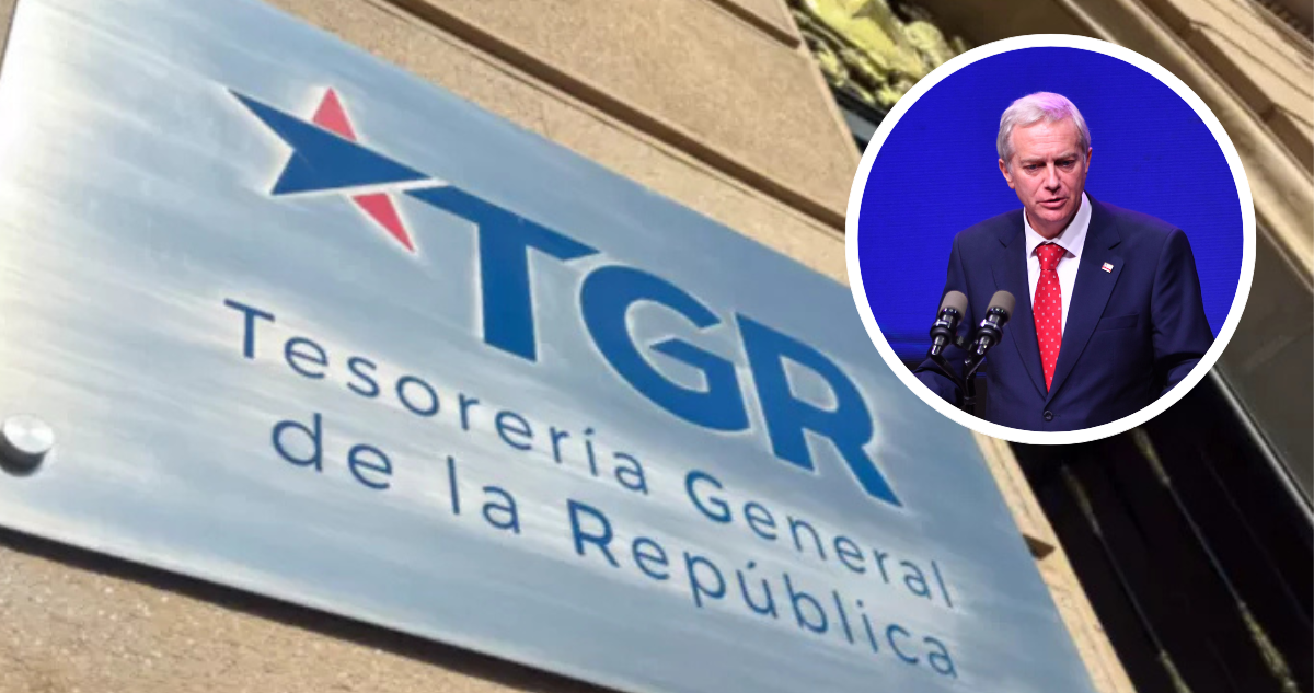 Tesorería General de la República. Y foto del presidente José Antonio Kast.