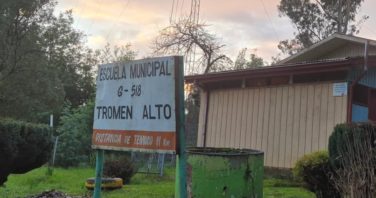 Escuela Tromén Alto de Temuco será el tercer establecimiento rural en cerrar sus puertas a fin de año