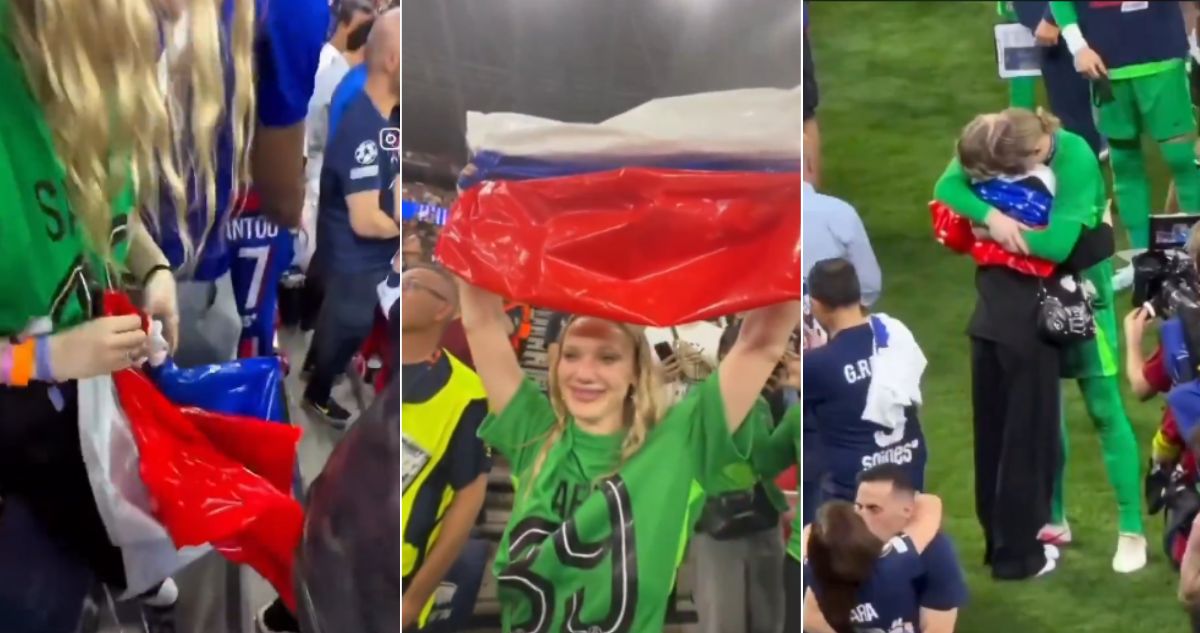 La esposa de Safanov, arquero del PSG, y una jugada maestra para burlar la prohibición a Rusia en la final de la Champions League