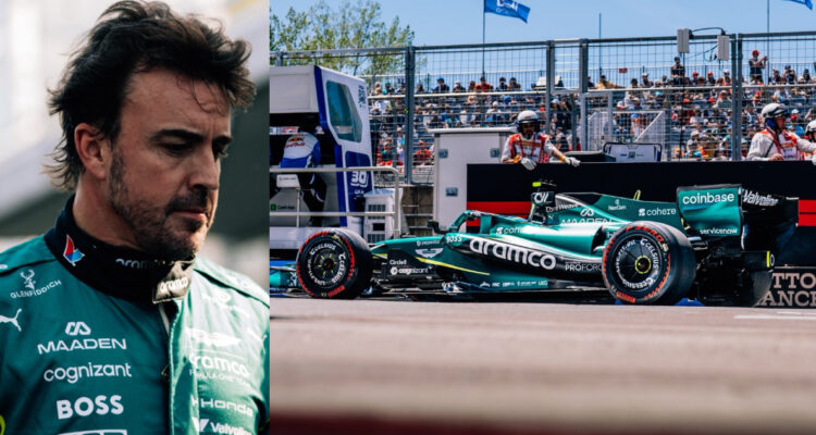 Fernando Alonso y su Aston Martin foto de contexto