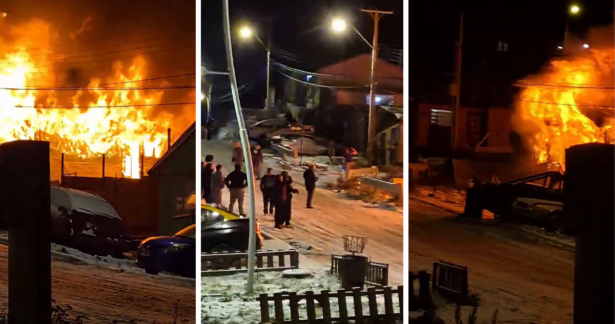 Adulta mayor muere en voraz incendio de vivienda en Punta Arenas: cuerpo fue hallado entre escombros