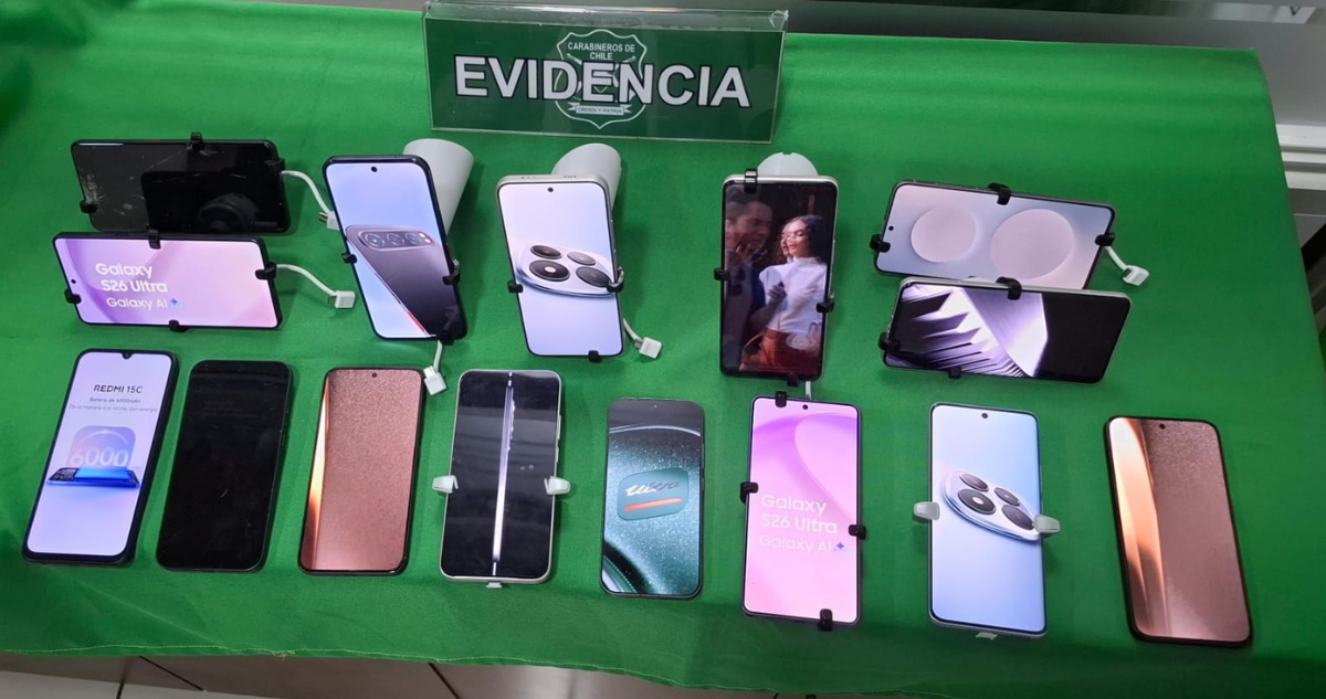Detienen en San Carlos a banda que robó $20 millones en celulares desde tienda en Temuco