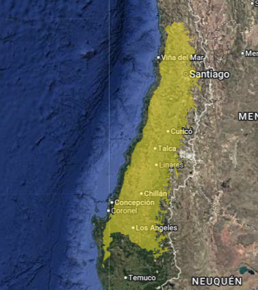 Territorio afectado por las heladas.
