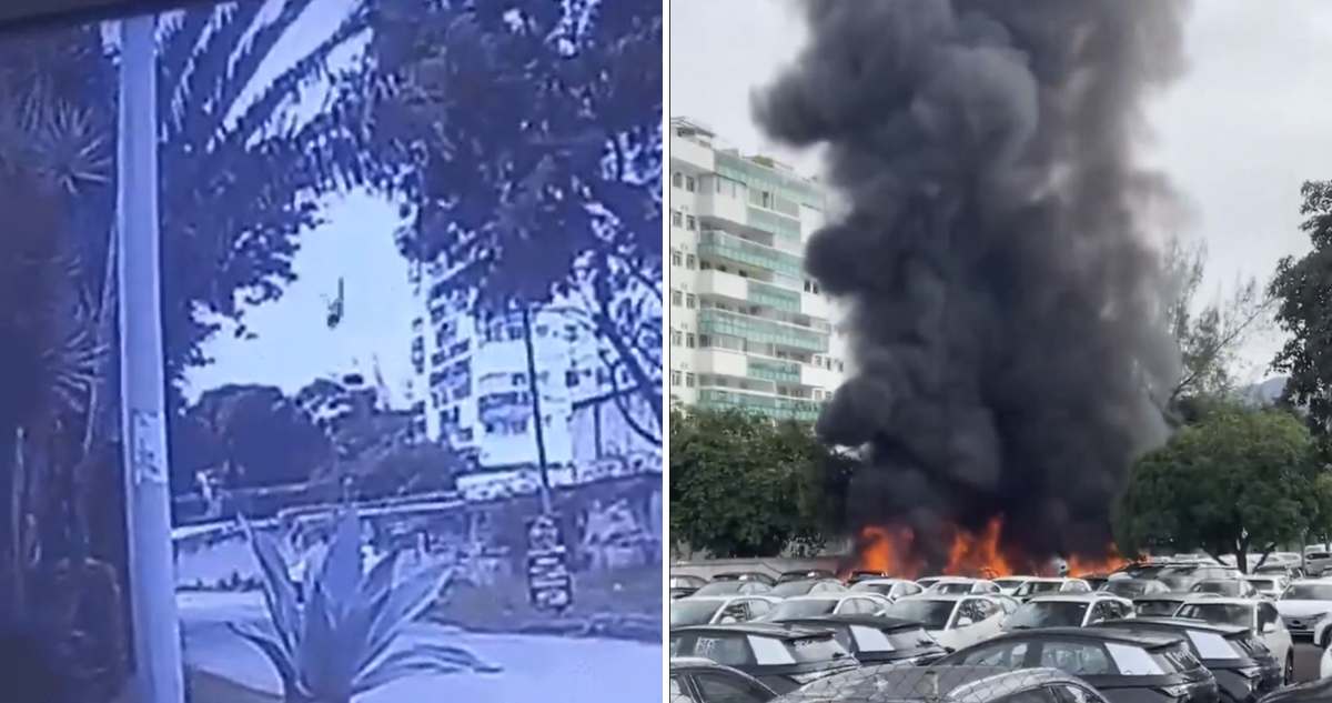 Impactante video capta accidente aéreo en Río donde murieron Gaspi y Oliver Tree