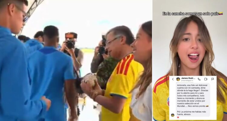 James Rodríguez y su mensaje a la hija de Petro, Antonella, tras polémica en el adiós de Colombia rumbo al Mundial
