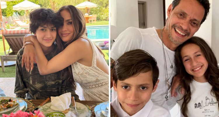 Jennifer López y Marc Anthony junto a su hija Emme Muñiz