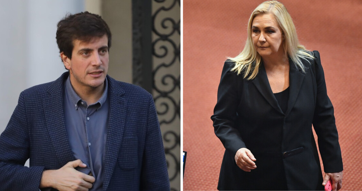 Diego Schalper y Pamela Jiles