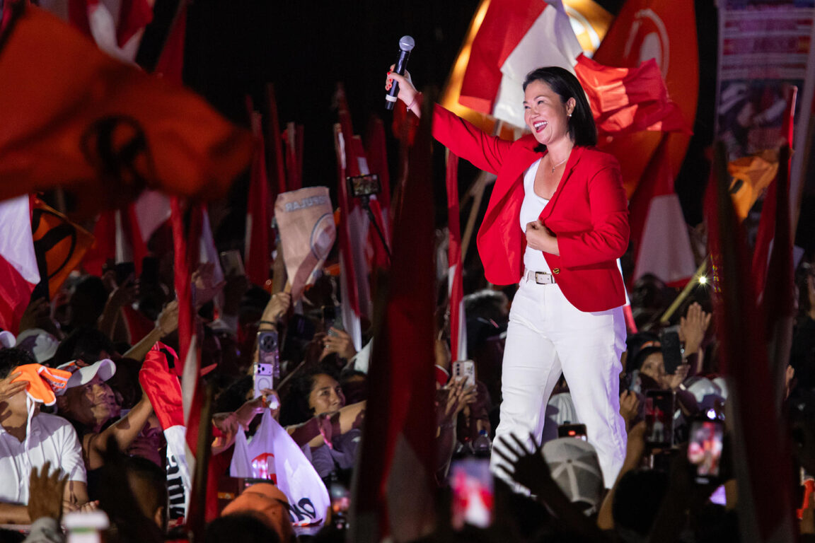 Keiko Fujimori en su cierre de campaña 