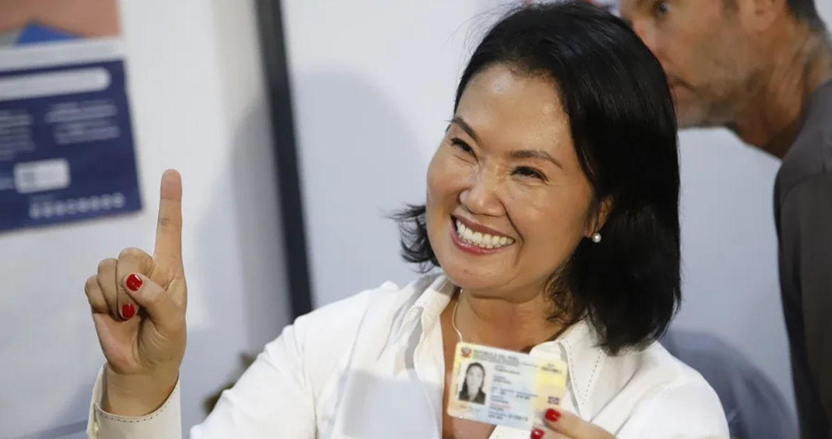 Imagen de archivo de la candidata por el partido Fuerza Popular, Keiko Fujimori