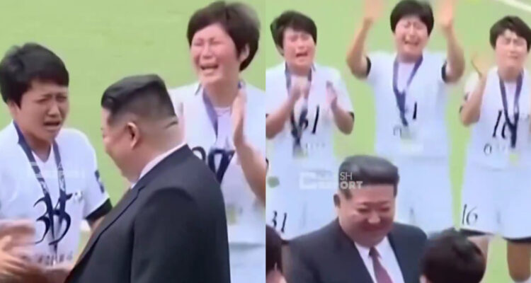 Kim Jong-un con jugadoras campeonas de Champions League asiática