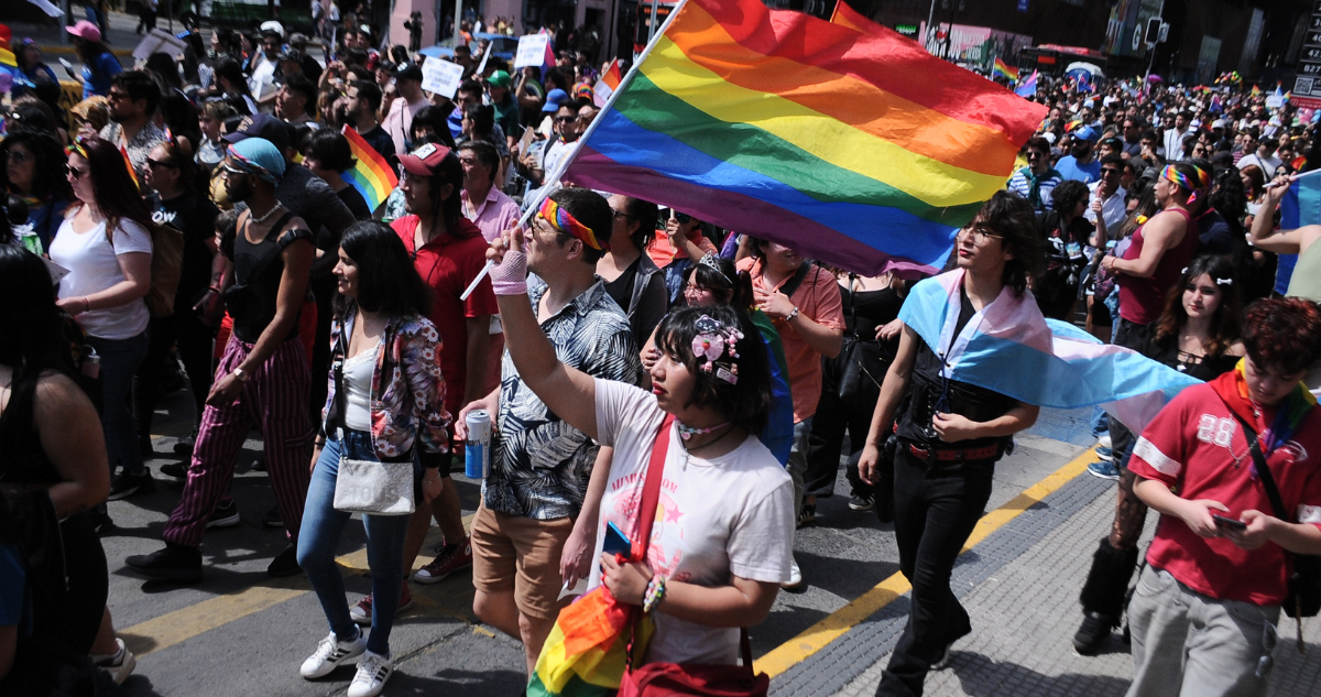 Foto de archivo de marcha del orgullo