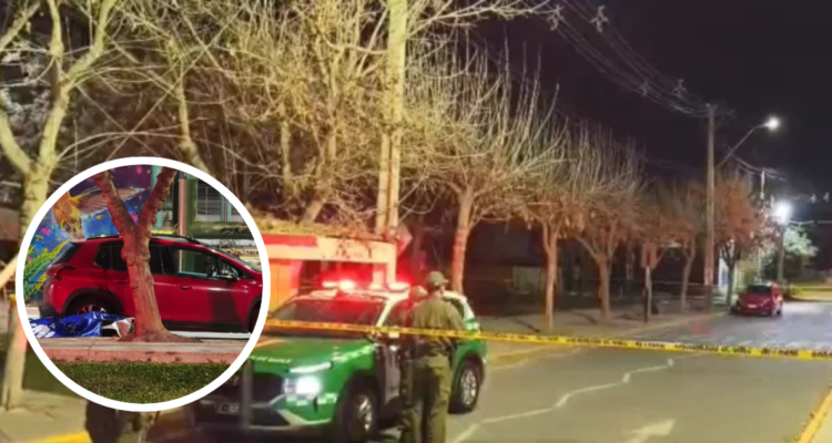 Personal policial en lugar donde ocurrió la encerrona, que dejó a un niño de 12 años muerto.