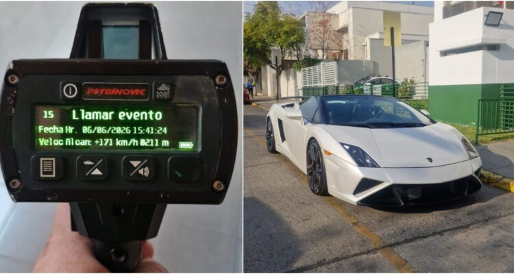 Detienen a hombre por conducir Lamborghini a 171 km/h en Vitacura