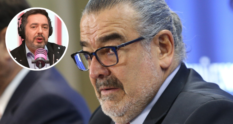 Andrónico Luksic y en miniatura Sergio Jara Román