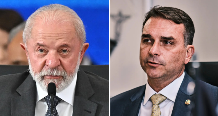 Lula y Flávio Bolsonaro