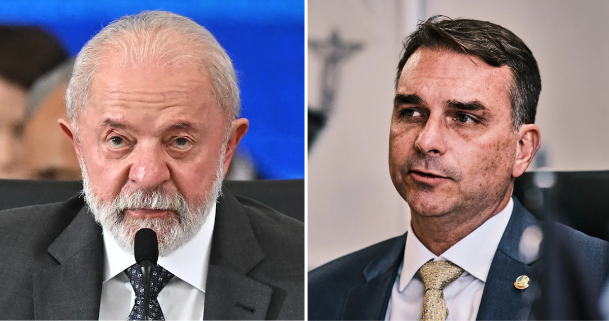 Lula y Flávio Bolsonaro