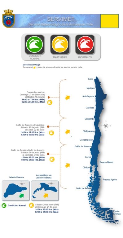 Anuncian marejadas para casi todo Chile desde este sábado: revisa horarios de mayor actividad