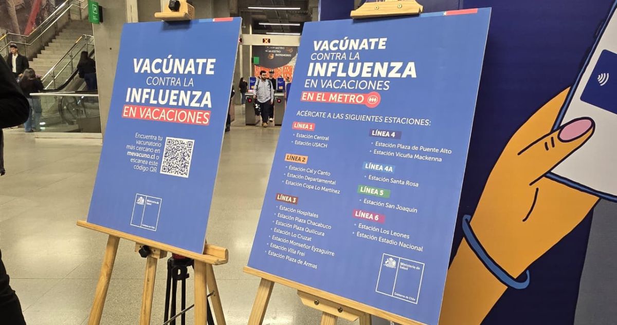 Minsal anuncia campaña de vacunación en estaciones de Metro para estas vacaciones: mira el calendario