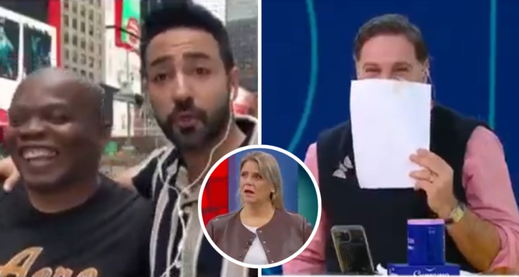 Captura de enlace con Nueva York de ‘Mucho Gusto’ y el reencuentro de Neme con amigo