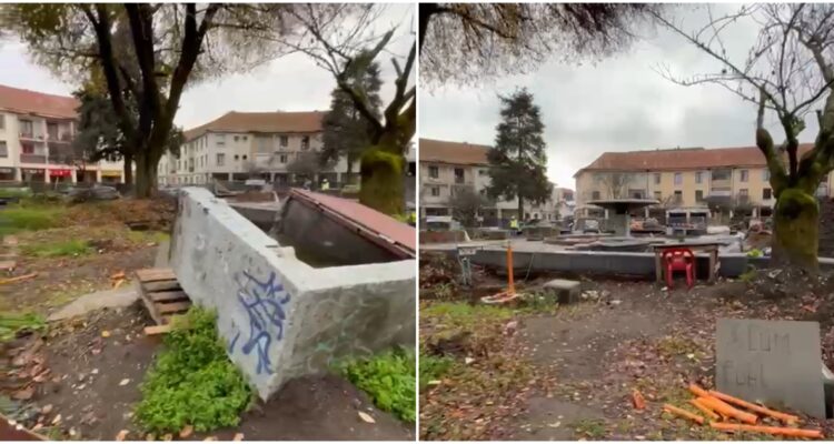 Obras de plaza Perú en Concepción