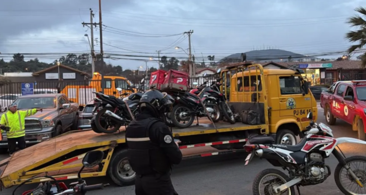 Operativo deja siete detenidos, dos armas incautadas y cuatro motos retiradas en La Serena