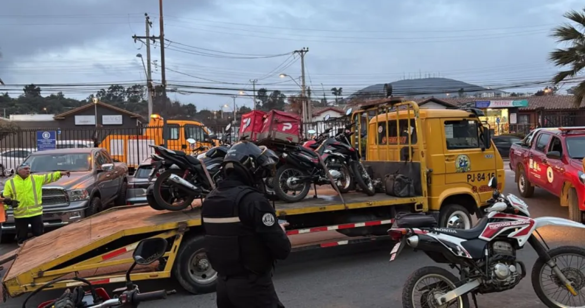Operativo deja siete detenidos, dos armas incautadas y cuatro motos retiradas en La Serena