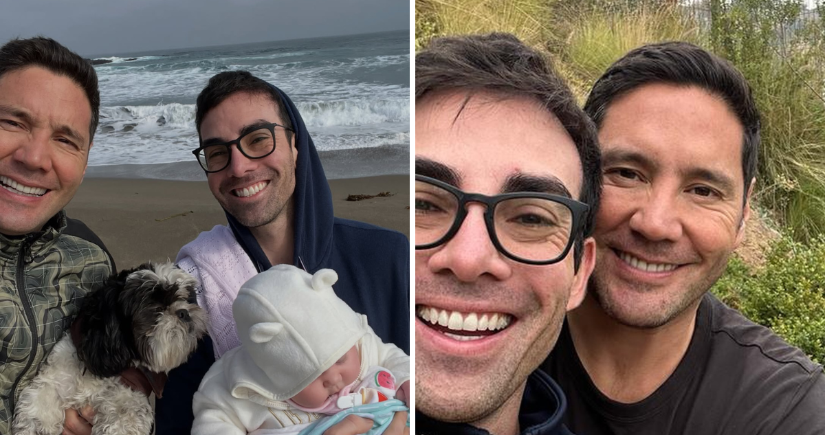 Pancho Saavedra junto a Coke, su esposo e hijos