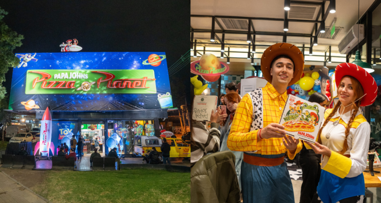 Transforman tienda capitalina de Papa Johns en "Pizza Planeta" para celebrar estreno de Toy Story 5