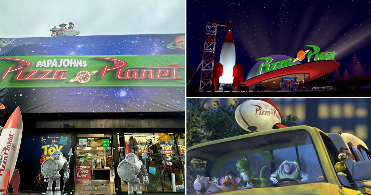 Transforman tienda capitalina de Papa Johns en “Pizza Planeta” para celebrar estreno de Toy Story 5