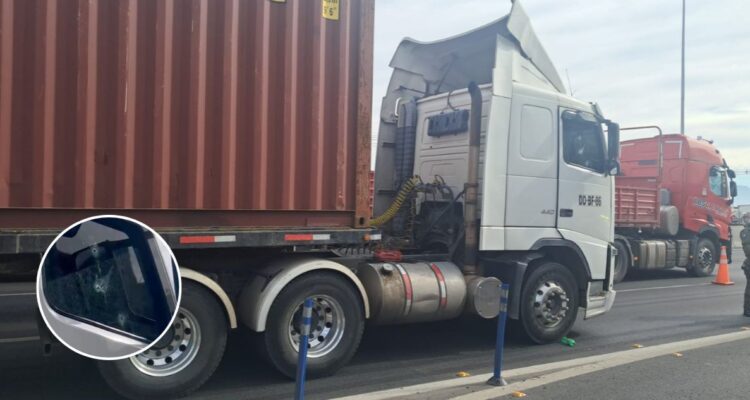 Persecución por robo de camión repleto de whisky termina con delincuente baleado en Pudahuel