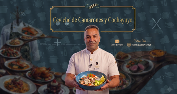 Yo Invito: un entretenido ceviche de camarones y cochayuyo