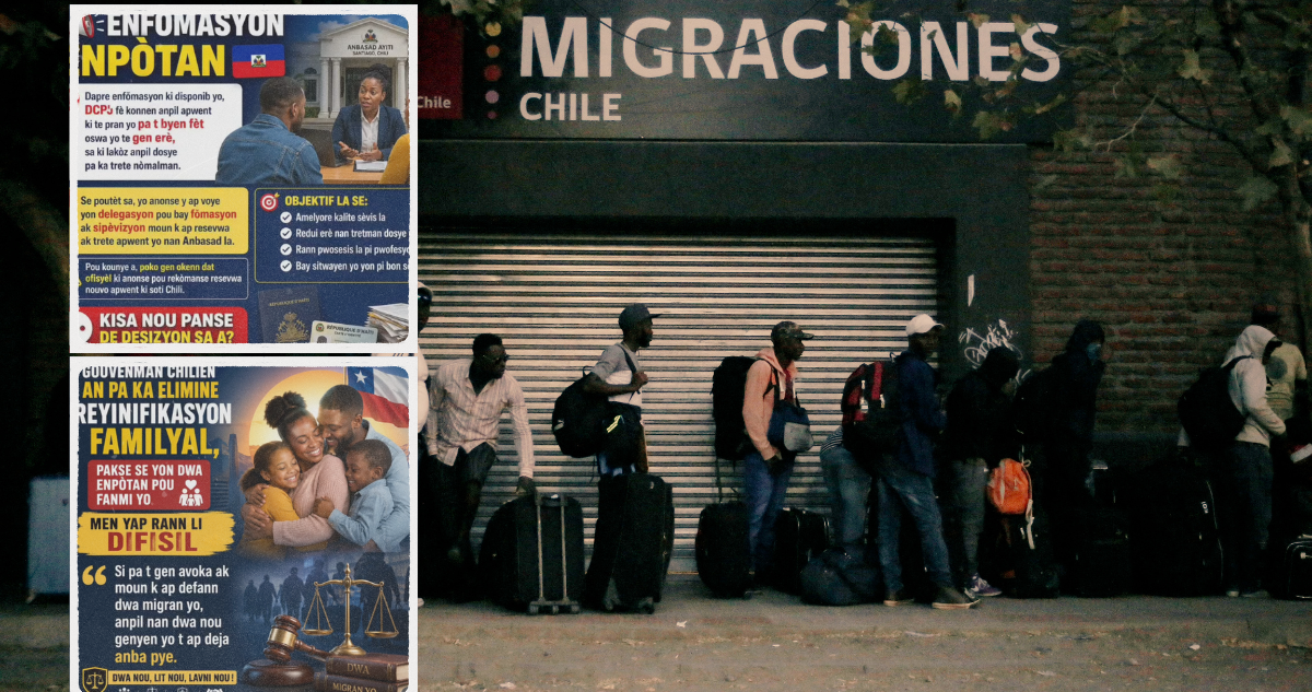Se ven migrantes haciendo cola ante migraciones y publicaciones de RRSS.