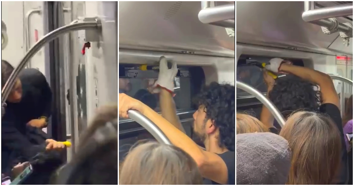 Reportan que por falta de aire usuarios intentaron romper ventanas de trenes de la Línea 2 de Metro